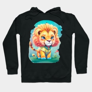 colorful cute lion Hoodie